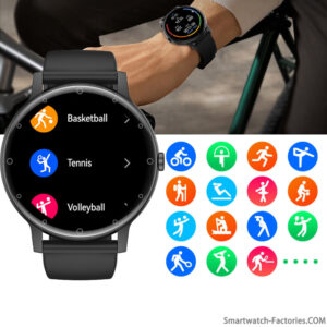 Black smart bracelet sleep heart rate blood sugar monitoring bluetooth watch