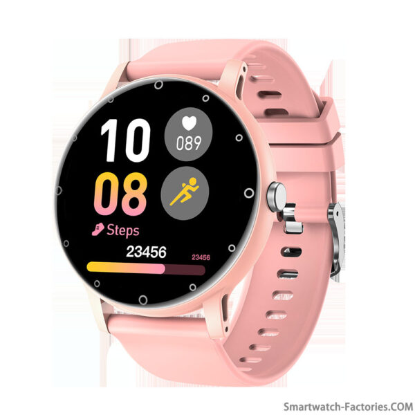 Pink Smart Bracelet Sleep Heart Rate Blood Sugar Monitoring Bluetooth Watch