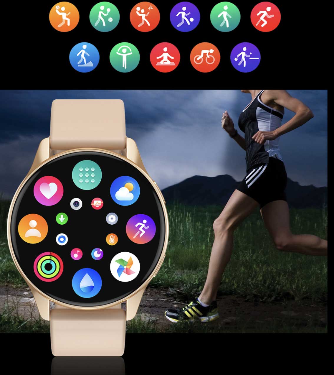 T2 Pro Smartwatch with Multi-Sports Modes and Health Monitoring