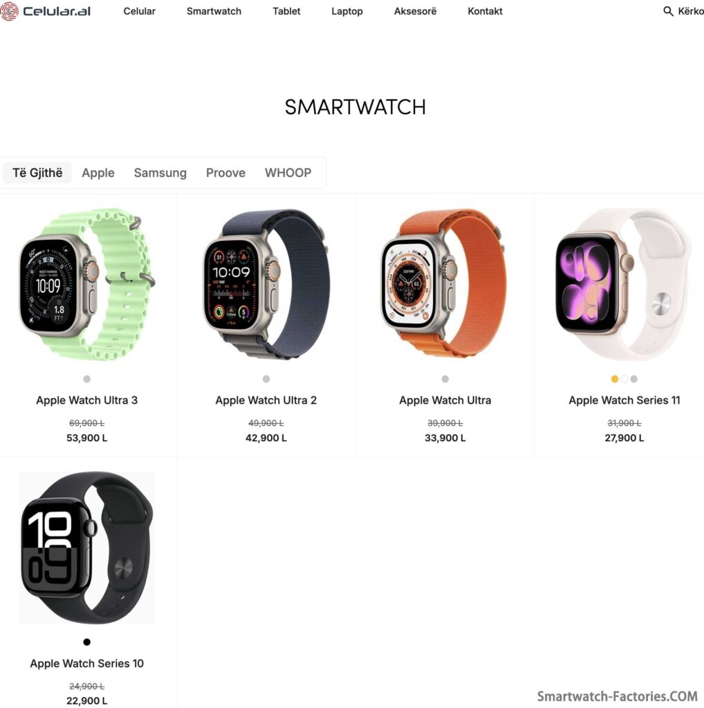 Albanian smartwatch supplier Mobileshop sources smartwatches from China.