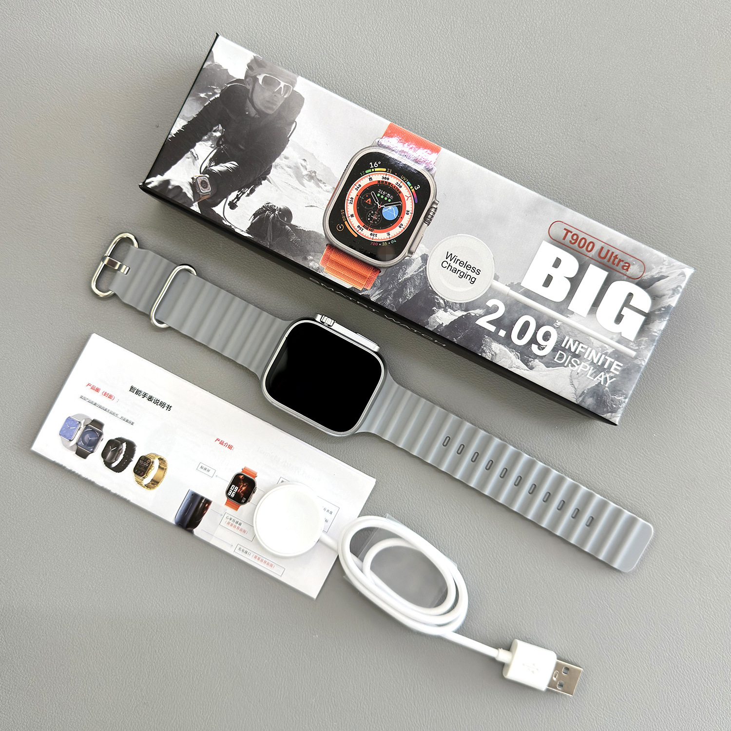China T900 Ultra Sports Bluetooth Call Gray Smart Watch - China Smart Watch Wholesale Platform