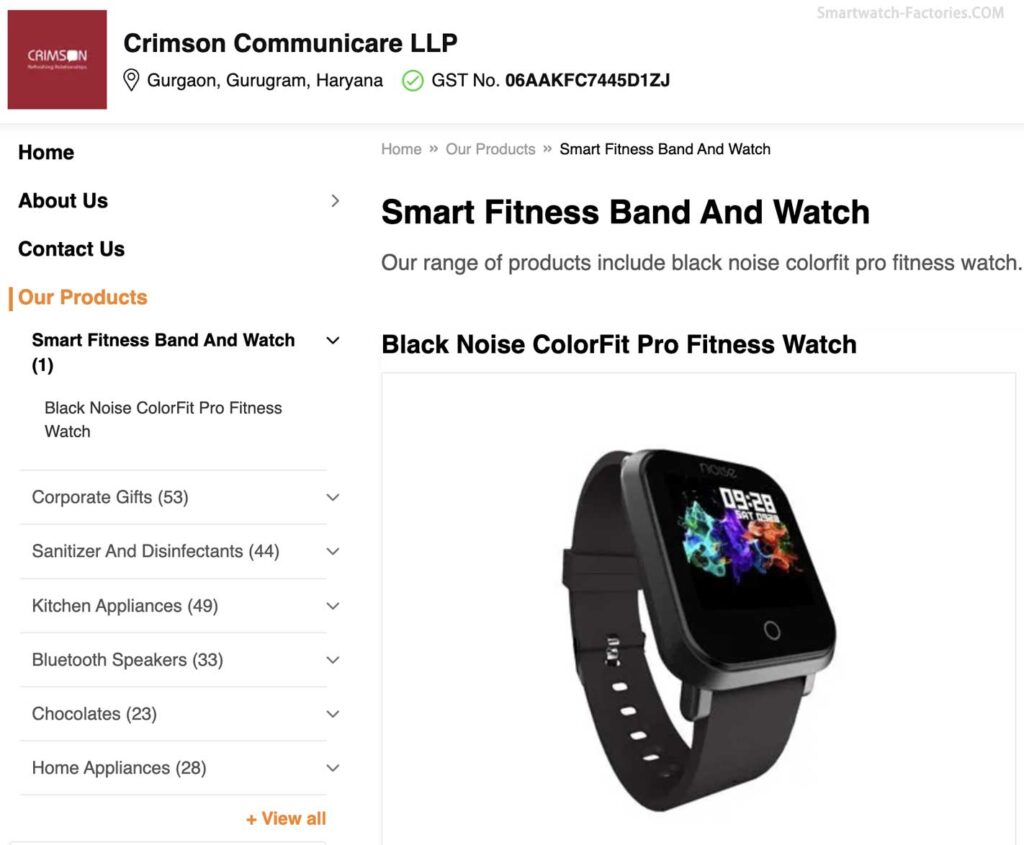 Crimson Communicare LLP – Smartwatch Wholesaler in Delhi