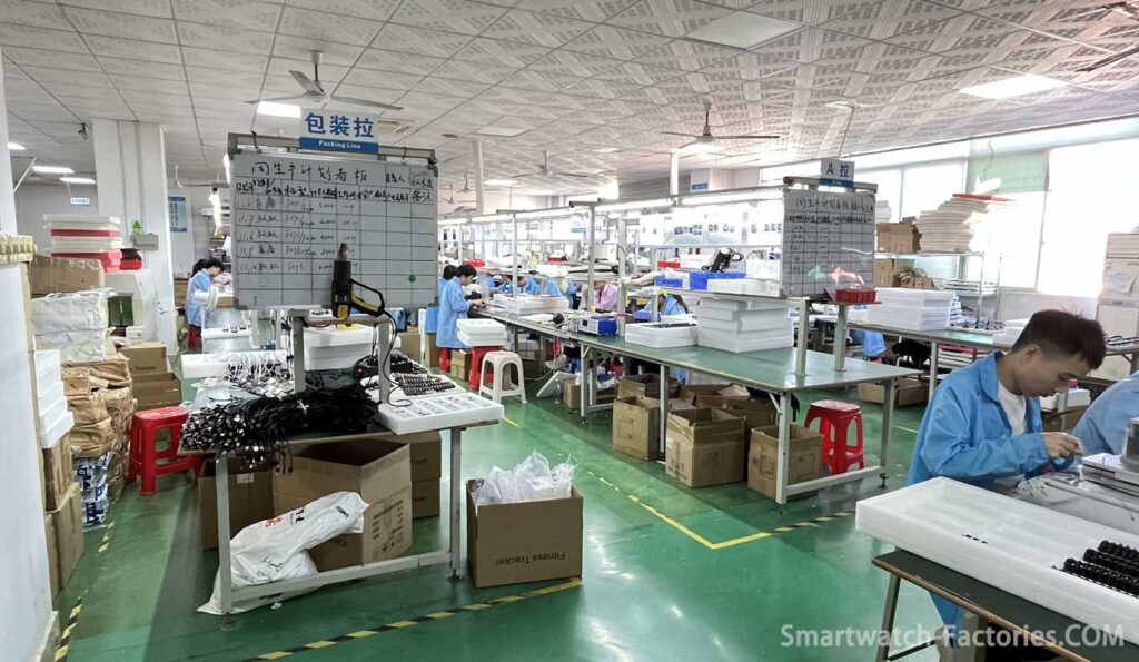 Live factory footage of reliable Chinese smartwatch manufacturers and wholesalers
