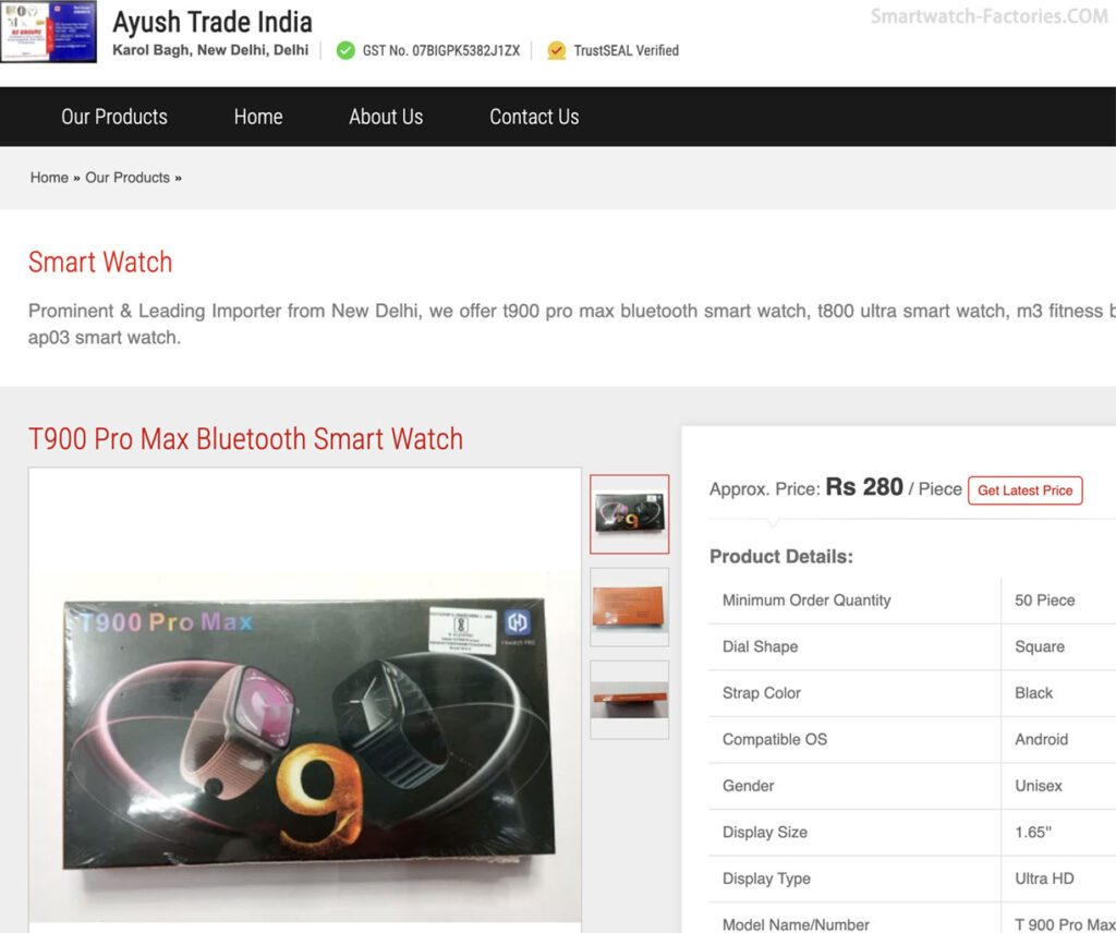 Smart Watch Wholesaler in Delhi Ayush Trade India Official Website