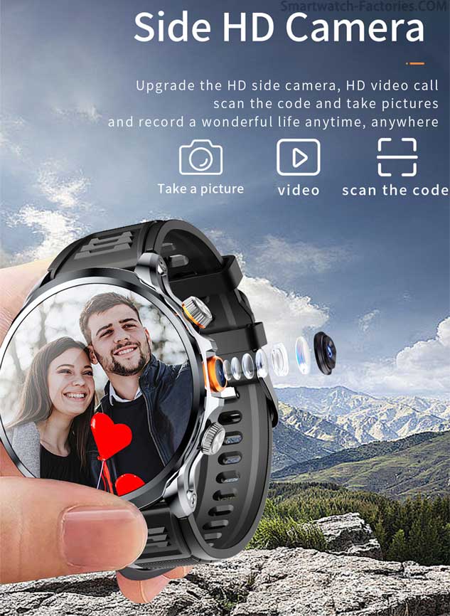 4G/5G full network compatible HD camera smartwatch with GPS multi-positioning and app installation capability