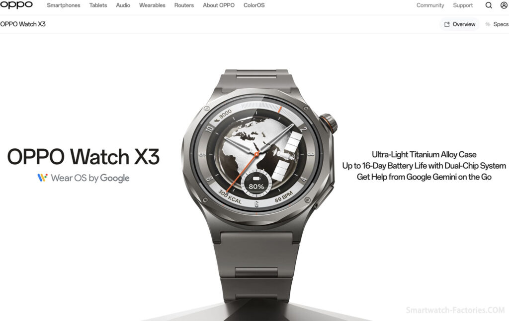 OPPO Watch X3 with AI capabilities price - AI smartwatches in China