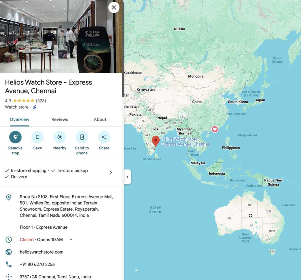 One of the Top 10 Smart Watch Suppliers in Chennai: Helios Watch Store - Gopalapuram, Chennai