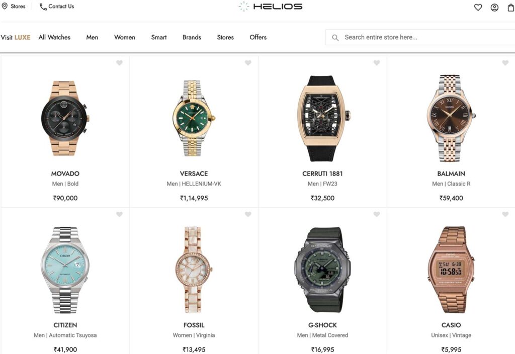 Prices at the top ten smartwatch stores in Chennai