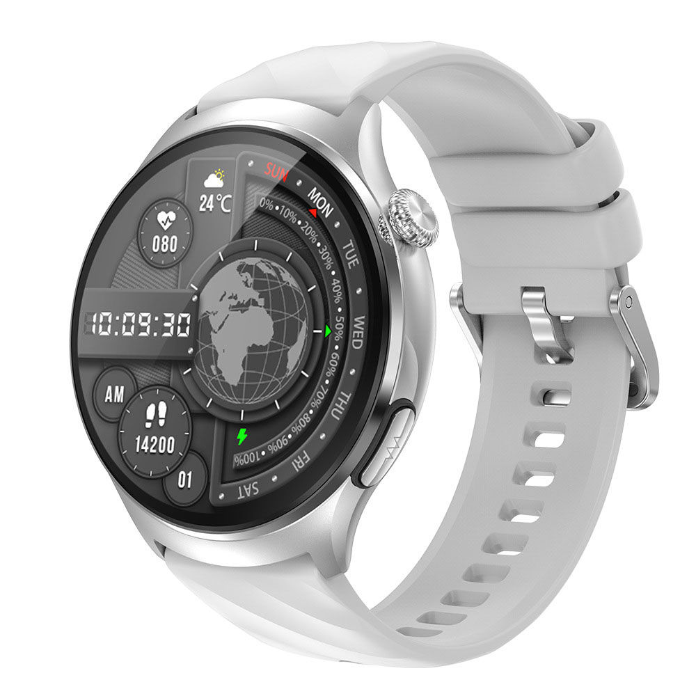 Smartwatch for seniors with AI-powered health monitoring including body temperature, blood pressure, and heart rate, and fall alarm