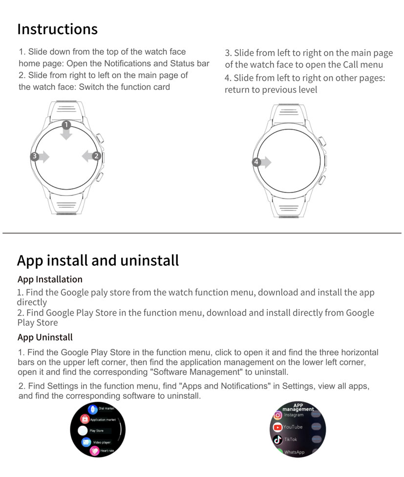 Smartwatch with the Google Play Store