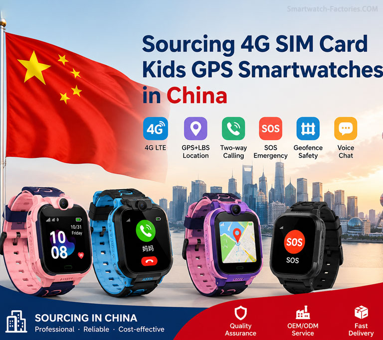 Sourcing 4G SIM Card Kids GPS Smartwatches in China
